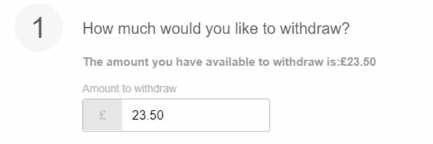 Withdrawal option on 888sport account