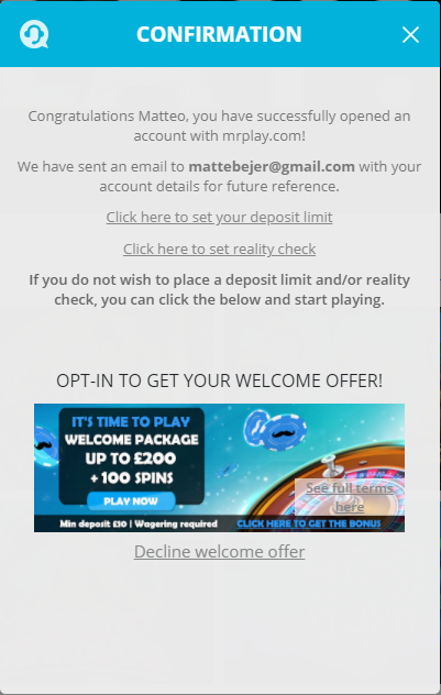 mr play casino welcome bonus