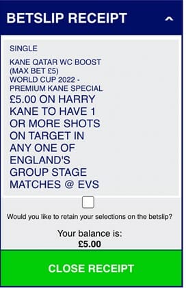 The Pools Betslip Receipt Screenshot