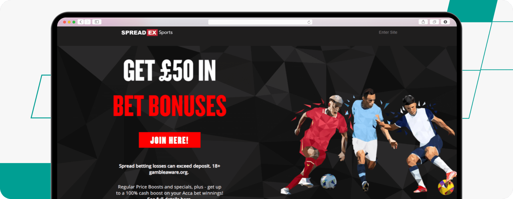 a screenshot of spreadex sports welcome offer